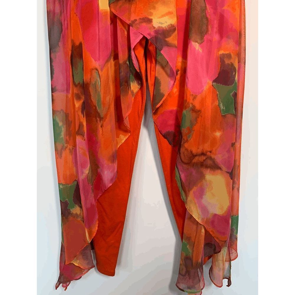 Cache Multicolor Scarf Draped Leggings Size Small - image 2